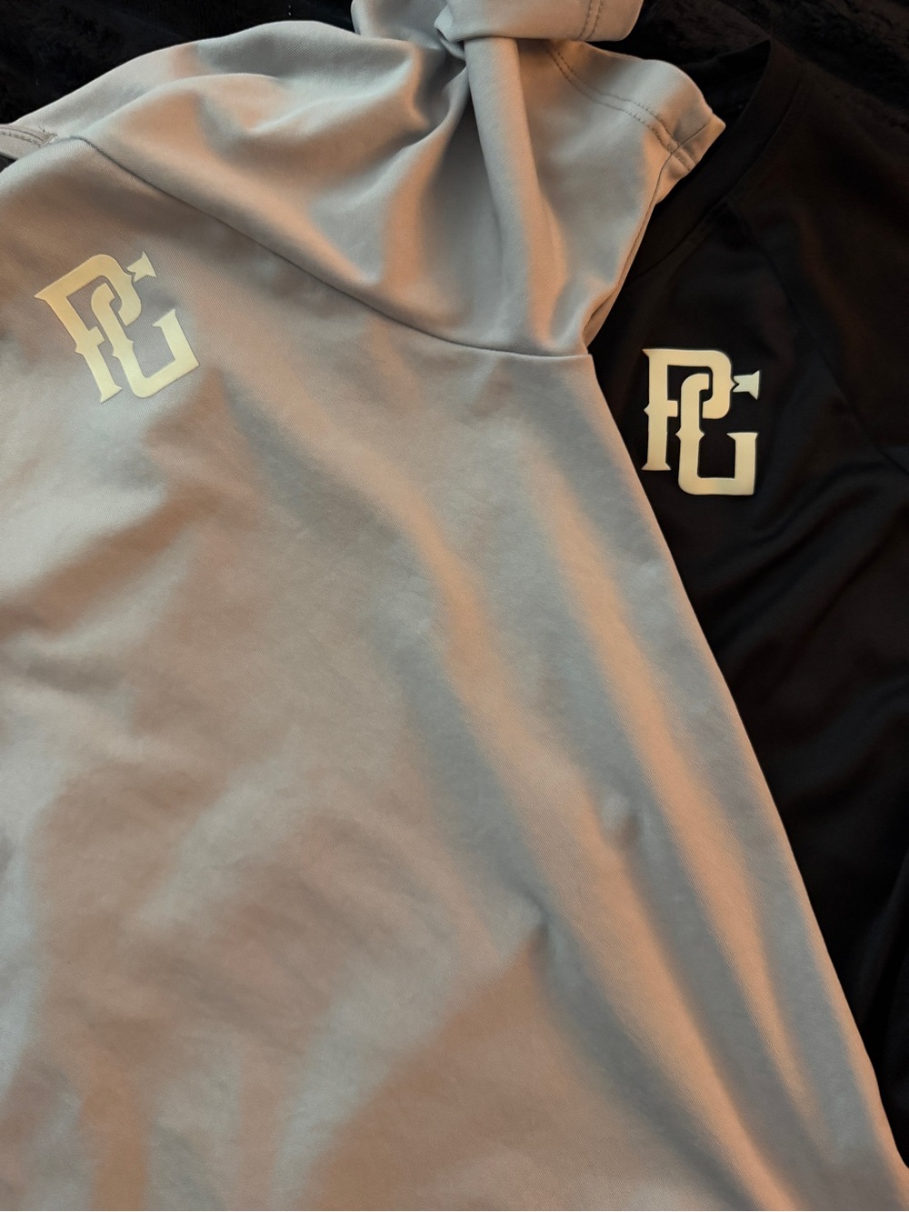 Two Boys Perfect Game Tee's - Black & Gray Size Medium (10-12)